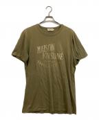 maison kitsuneメゾンキツネ）の古着「プリントTシャツ」｜カーキ
