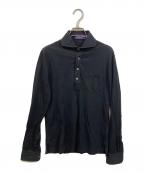 RALPH LAUREN Purple Labelラルフ ローレン パープル レーベル）の古着「ポロシャツ」｜ブラック
