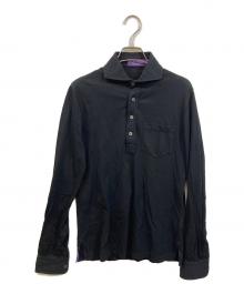 RALPH LAUREN Purple Label（ラルフ ローレン パープル レーベル）の古着「ポロシャツ」｜ブラック