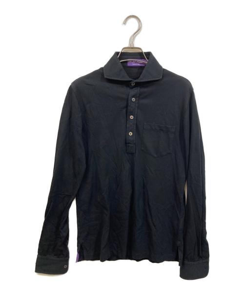 RALPH LAUREN Purple Label（ラルフ ローレン パープル レーベル）RALPH LAUREN PURPLE LABEL (ラルフ ローレン パープル レーベル) ポロシャツ ブラック サイズ:	SIZE XSの古着・服飾アイテム