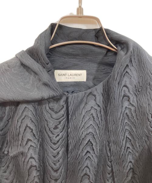 Saint Laurent Paris（サンローランパリ）Saint Laurent Paris (サンローランパリ) ラヴァリエネックシルクシャツ ブラック サイズ:SIZE 37の古着・服飾アイテム