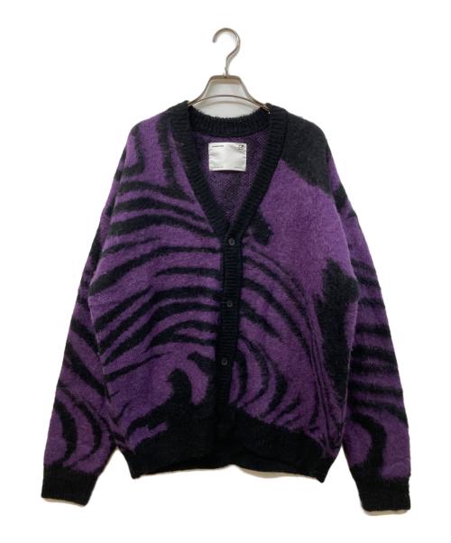 ADAM PATEK（アダムパテック）ADAM PATEK (アダムパテック) mohair mixed cardigan marble パープル サイズ:	SIZE 2の古着・服飾アイテム
