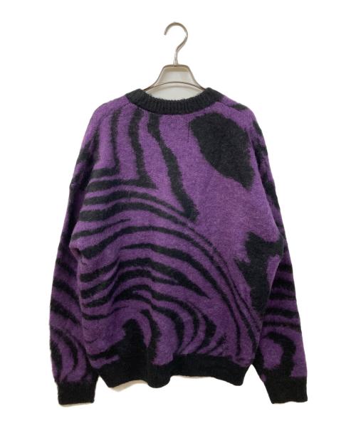 ADAM PATEK（アダムパテック）ADAM PATEK (アダムパテック) mohair mixed cardigan marble パープル サイズ:	SIZE 2の古着・服飾アイテム