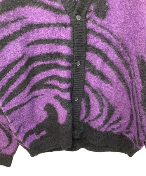 ADAM PATEK（アダムパテック）ADAM PATEK (アダムパテック) mohair mixed cardigan marble パープル サイズ:	SIZE 2の古着・服飾アイテム