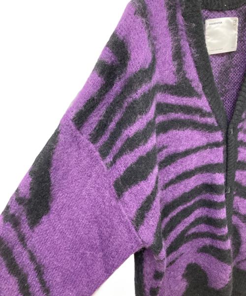 ADAM PATEK（アダムパテック）ADAM PATEK (アダムパテック) mohair mixed cardigan marble パープル サイズ:	SIZE 2の古着・服飾アイテム