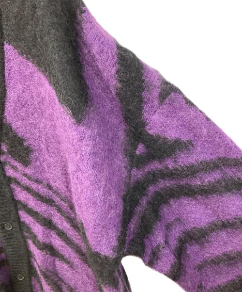ADAM PATEK（アダムパテック）ADAM PATEK (アダムパテック) mohair mixed cardigan marble パープル サイズ:	SIZE 2の古着・服飾アイテム