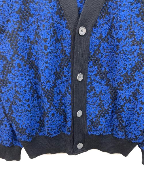 MAISON SPECIAL（メゾンスペシャル）MAISON SPECIAL (メゾンスペシャル) Damask Jacquard Prime-Over V-Neck Knit Cardigan ブルー サイズ:	SIZE 02の古着・服飾アイテム