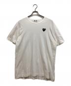 PLAY COMME des GARCONSプレイコムデギャルソン）の古着「ハートワッペンTシャツ」｜ホワイト