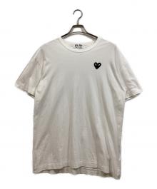 PLAY COMME des GARCONS（プレイコムデギャルソン）の古着「ハートワッペンTシャツ」｜ホワイト