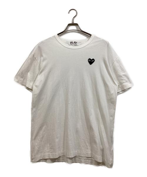 PLAY COMME des GARCONS（プレイコムデギャルソン）PLAY COMME des GARCONS (プレイコムデギャルソン) ハートワッペンTシャツ ホワイト サイズ:XXLの古着・服飾アイテム