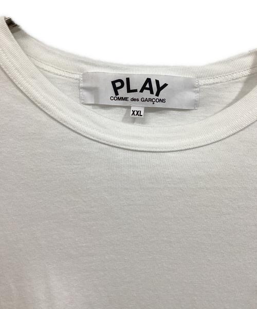PLAY COMME des GARCONS（プレイコムデギャルソン）PLAY COMME des GARCONS (プレイコムデギャルソン) ハートワッペンTシャツ ホワイト サイズ:XXLの古着・服飾アイテム