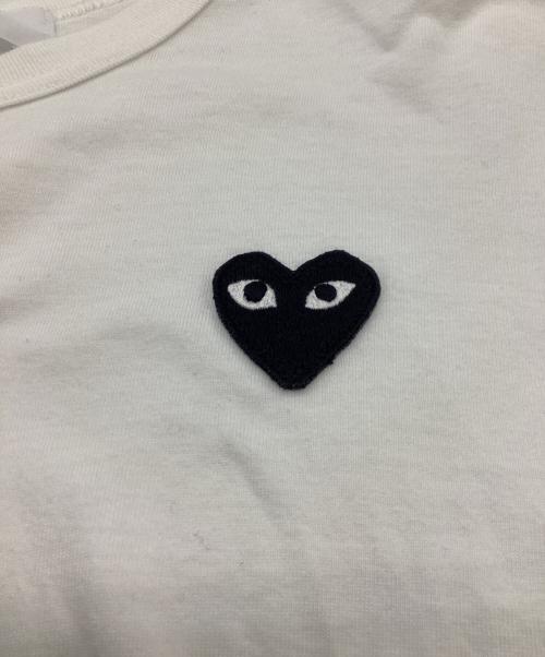 PLAY COMME des GARCONS（プレイコムデギャルソン）PLAY COMME des GARCONS (プレイコムデギャルソン) ハートワッペンTシャツ ホワイト サイズ:XXLの古着・服飾アイテム