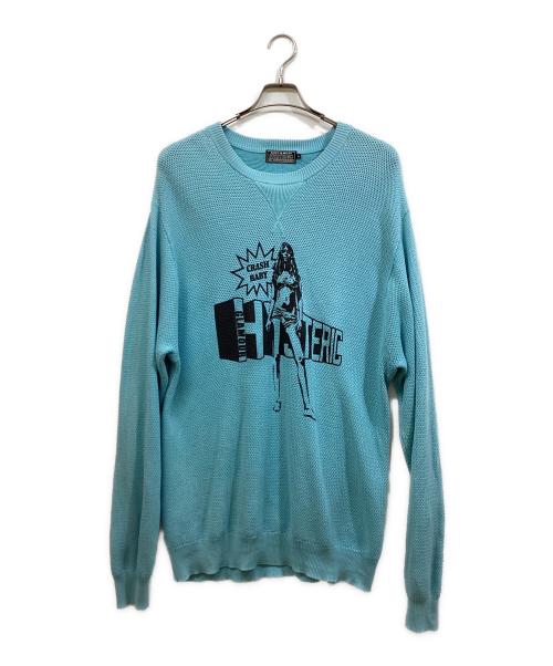 Hysteric Glamour（ヒステリックグラマー）Hysteric Glamour (ヒステリックグラマー) CRASH BABYセーター スカイブルー サイズ:Mの古着・服飾アイテム