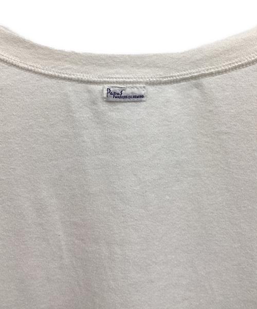 PAPAS（パパス）PAPAS (パパス) PAPASロゴプリントTシャツ ホワイト サイズ:LLの古着・服飾アイテム