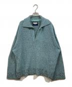 MAISON SPECIALメゾンスペシャル）の古着「Plating Skipper Prime-Over Knit Pullover」｜ブルー