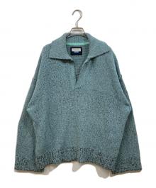 MAISON SPECIAL（メゾンスペシャル）の古着「Plating Skipper Prime-Over Knit Pullover」｜ブルー