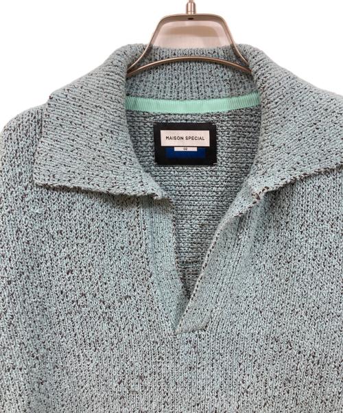 MAISON SPECIAL（メゾンスペシャル）MAISON SPECIAL (メゾンスペシャル) Plating Skipper Prime-Over Knit Pullover ブルー サイズ:	SIZE 2の古着・服飾アイテム
