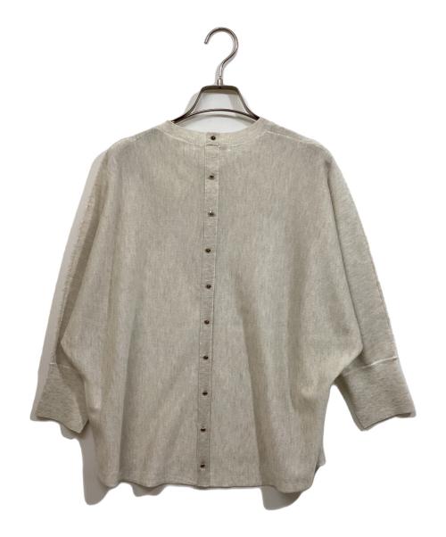 23区（ニジュウサンク）23区 (ニジュウサンク) シャイニーシアー ドルマン ニット グレー サイズ:SIZE 38の古着・服飾アイテム