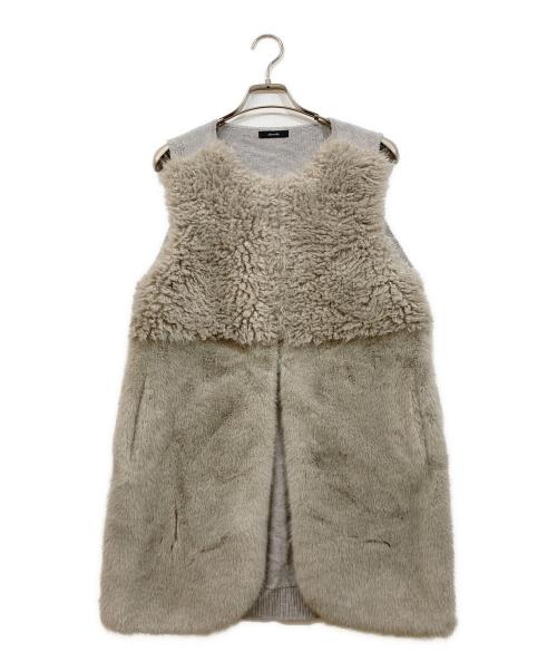 allureville（アルアバイル）allureville (アルアバイル) フェイクファージレ グレー サイズ:2の古着・服飾アイテム