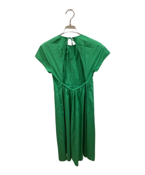 H BEAUTY&YOUTH（エイチ ビューティー&ユース）H BEAUTY&YOUTH (エイチ ビューティー&ユース) TYPEWRITER CLOTH FRENCH SLEEVE DRESS/ワンピース グリーン サイズ:SIZE Freeの古着・服飾アイテム