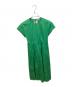 H BEAUTY&YOUTH（エイチ ビューティー&ユース）の古着「TYPEWRITER CLOTH FRENCH SLEEVE DRESS/ワンピース」｜グリーン