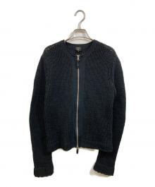 Jean Paul Gaultier homme（ジャンポールゴルチェオム）の古着「メッシュコットンニットブルゾン」｜ブラック