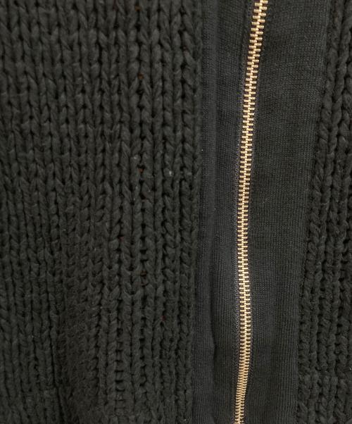 Jean Paul Gaultier homme（ジャンポールゴルチェオム）Jean Paul Gaultier homme (ジャンポールゴルチェオム) メッシュコットンニットブルゾン ブラック サイズ:SIZE 48の古着・服飾アイテム