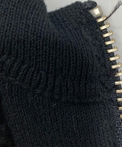 Jean Paul Gaultier homme（ジャンポールゴルチェオム）Jean Paul Gaultier homme (ジャンポールゴルチェオム) メッシュコットンニットブルゾン ブラック サイズ:SIZE 48の古着・服飾アイテム