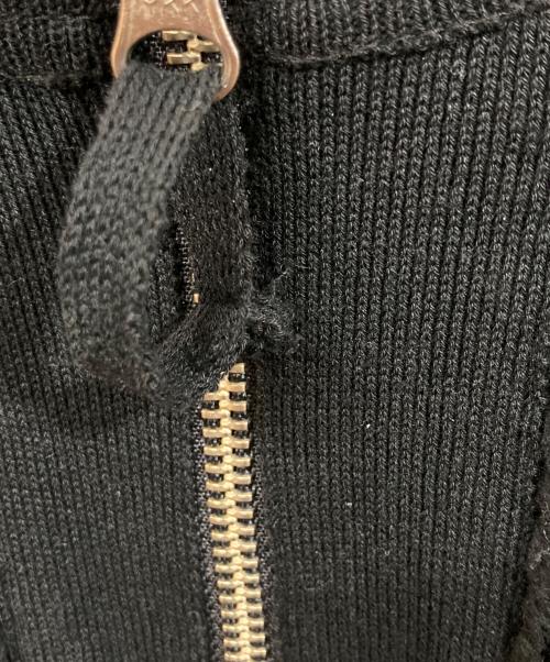 Jean Paul Gaultier homme（ジャンポールゴルチェオム）Jean Paul Gaultier homme (ジャンポールゴルチェオム) メッシュコットンニットブルゾン ブラック サイズ:SIZE 48の古着・服飾アイテム