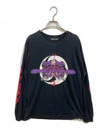 LONELY/論理（ロンリー）の古着「グラフィックロングスリーブTシャツ」｜ブラック