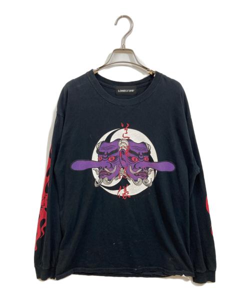 LONELY/論理（ロンリー）LONELY/論理 (ロンリー) グラフィックロングスリーブTシャツ ブラック サイズ:実寸をご確認くださいの古着・服飾アイテム