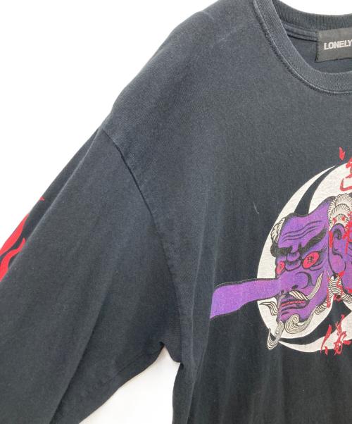LONELY/論理（ロンリー）LONELY/論理 (ロンリー) グラフィックロングスリーブTシャツ ブラック サイズ:実寸をご確認くださいの古着・服飾アイテム