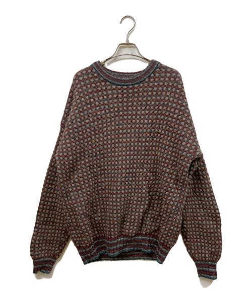 Eddie Bauer（エディーバウアー）Eddie Bauer (エディーバウアー) 80sシェットランドニット ブラウン サイズ:SIZE Lの古着・服飾アイテム