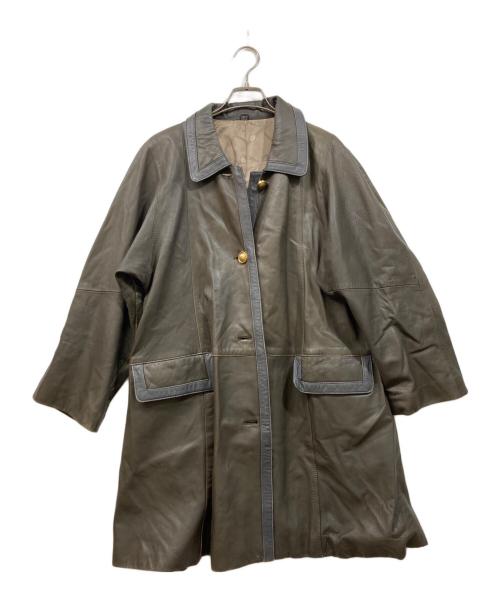 USED（ユーズド）USED (ユーズド) レザーコート カーキ サイズ:Freeの古着・服飾アイテム