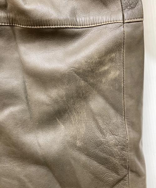USED（ユーズド）USED (ユーズド) レザーコート カーキ サイズ:Freeの古着・服飾アイテム