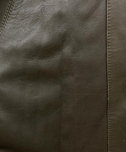 USED（ユーズド）USED (ユーズド) レザーコート カーキ サイズ:Freeの古着・服飾アイテム