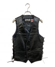 Schott（ショット）の古着「レザー ベスト」｜ブラック