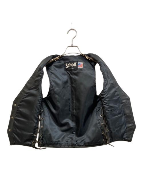 Schott（ショット）Schott (ショット) レザー ベスト ブラック サイズ:SIZE Sの古着・服飾アイテム