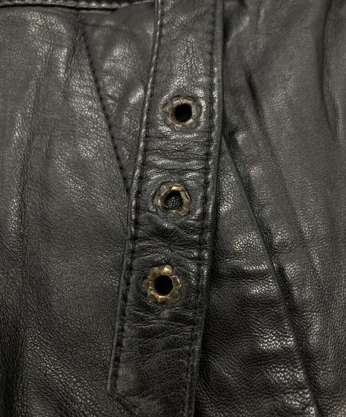 echtes leder（エヒテス レーダァ）ECHTES LEDER (エヒテス レーダァ) レザーパンツ ブラック サイズ:	SIZE 42の古着・服飾アイテム