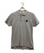 PLAY COMME des GARCONSプレイコムデギャルソン）の古着「ハートロゴポロシャツ」｜グレー