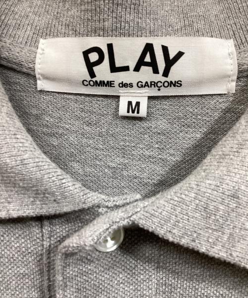 PLAY COMME des GARCONS（プレイコムデギャルソン）PLAY COMME des GARCONS (プレイコムデギャルソン) ハートロゴポロシャツ グレー サイズ:Mの古着・服飾アイテム