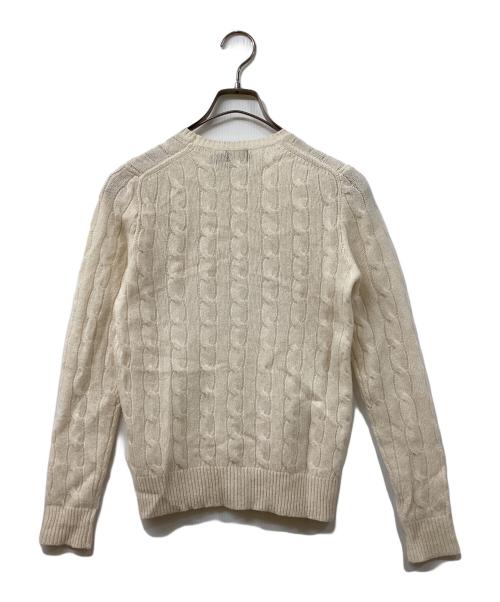 POLO RALPH LAUREN（ポロ・ラルフローレン）POLO RALPH LAUREN (ポロ・ラルフローレン) カシミア混ニット アイボリー サイズ:SIZE XSの古着・服飾アイテム
