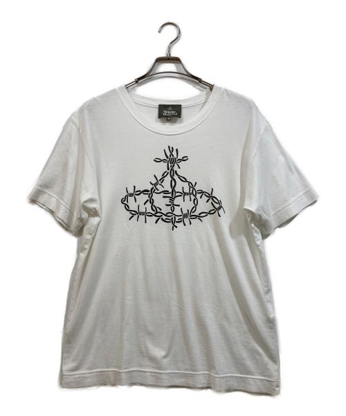 Vivienne Westwood man（ヴィヴィアン ウェストウッド マン）Vivienne Westwood man (ヴィヴィアン ウェストウッド マン) BARBED WIRE リラックスＴシャツ ホワイト サイズ:46の古着・服飾アイテム