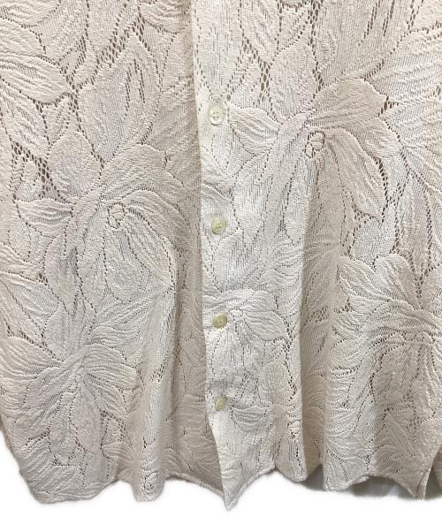 CLANE（クラネ）CLANE (クラネ) CURTAIN LACE SLIT SHIRT アイボリー サイズ:	SIZE 2の古着・服飾アイテム