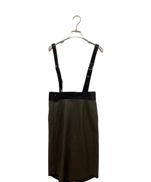 THE RERACS（ザ リラクス）THE RERACS (ザ リラクス) サスペンダースカート オリーブ サイズ:	SIZE 38の古着・服飾アイテム