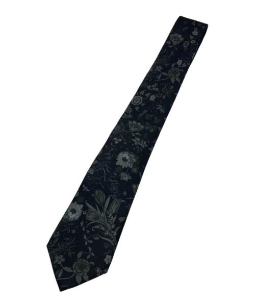 GUCCI（グッチ）GUCCI (グッチ) プリント シルク タイ ブラック サイズ:実寸をご確認くださいの古着・服飾アイテム