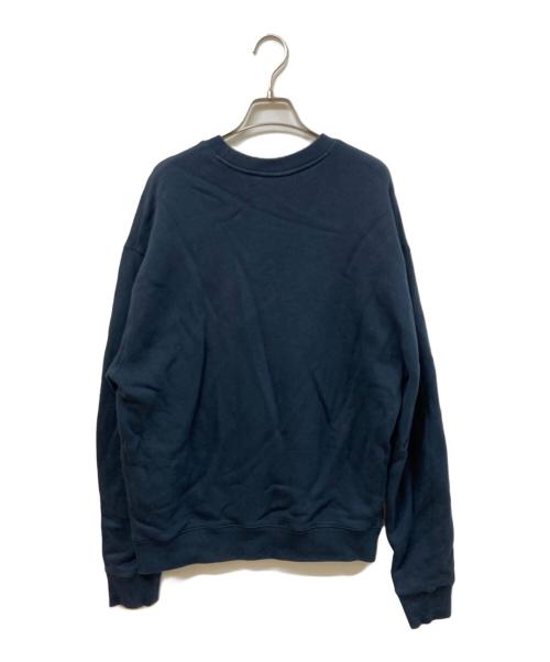 maison kitsune（メゾンキツネ）maison kitsune (メゾンキツネ) Handwriting Crew Sweatshirt ネイビー サイズ:SIZE Lの古着・服飾アイテム
