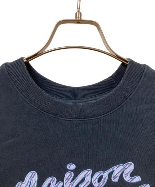 maison kitsune（メゾンキツネ）maison kitsune (メゾンキツネ) Handwriting Crew Sweatshirt ネイビー サイズ:SIZE Lの古着・服飾アイテム