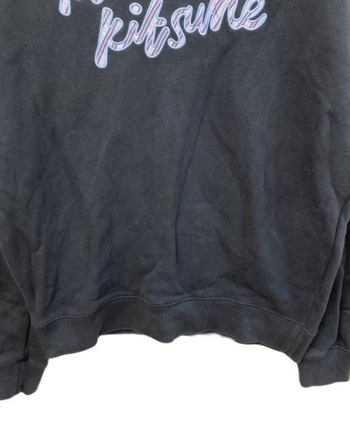 maison kitsune（メゾンキツネ）maison kitsune (メゾンキツネ) Handwriting Crew Sweatshirt ネイビー サイズ:SIZE Lの古着・服飾アイテム