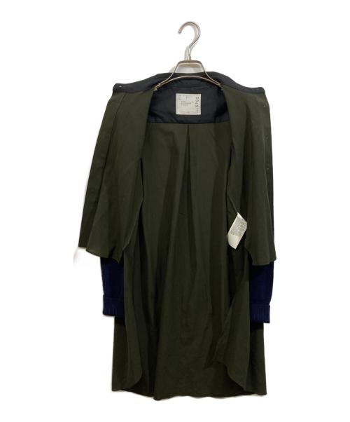 sacai（サカイ）sacai (サカイ) Suiting Mix Shirt グリーン×ネイビー サイズ:	SIZE 2の古着・服飾アイテム